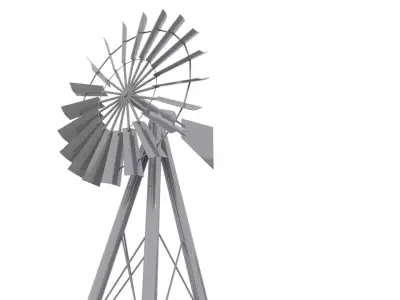 Animated wind pump Free 3D model