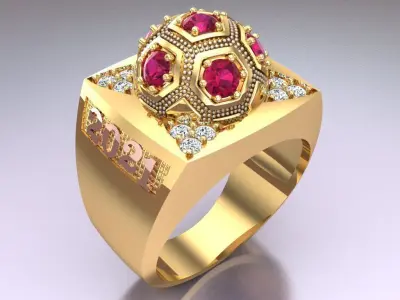 Ball ring - Football Rings - N586 3D print model