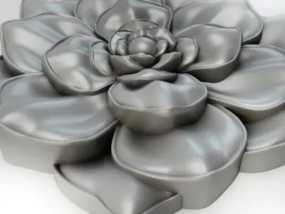Model of a flower for CNC router 3D print model