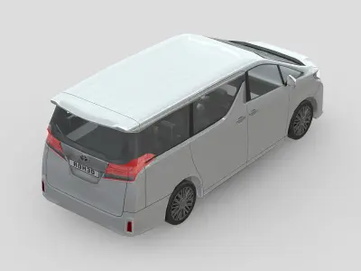 Toyota Alphard 2015 Low-poly 3D model