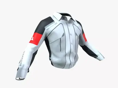 Riding jacket Low-poly 3D model