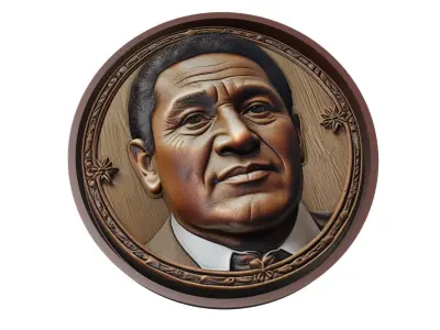 Eusebio Footballer Medallion 3D print model