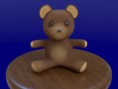 Bear Toy Low-poly 3D model