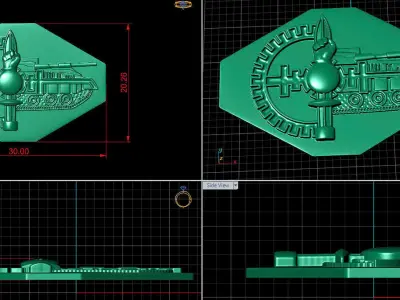 Military Mechanical Engineering Emblem 3D print model