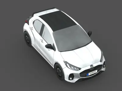 Mazda 2 Hybrid 2024 Low-poly 3D model