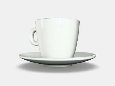 FARGKLAR Cup with saucer 1 Low-poly 3D model