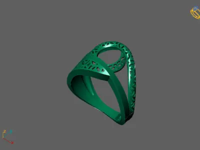 Fancy Womens Rings Plain Rings Ready STL 3DM Models Rings 3D print model shop
