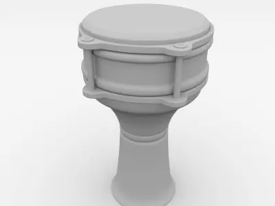 Doumbek metal drum 3D model