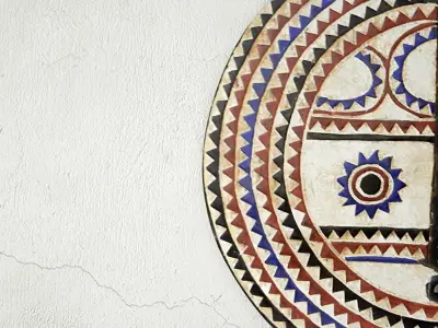 Baule Tribe Moon Mask Cote D Ivoire 3D model