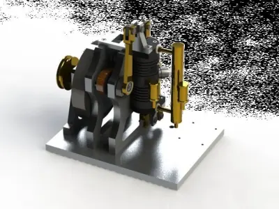 Linford Two-Stroke Engine Free 3D model