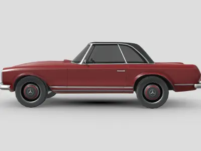 MercedesBenz W113 1963 Low-poly 3D model