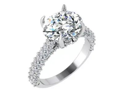 Oval Diamond Ring 4602 3D print model