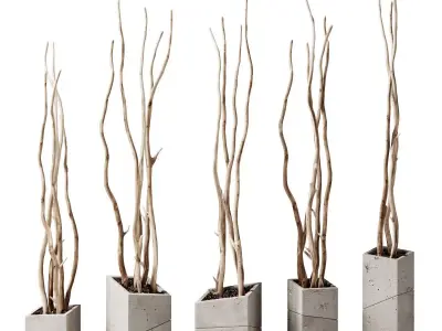 Branch decor vase slice n2 3D model