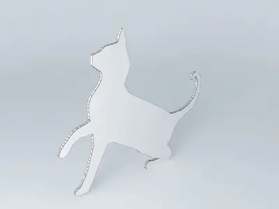 Cat cutout wall decoration Free 3D model