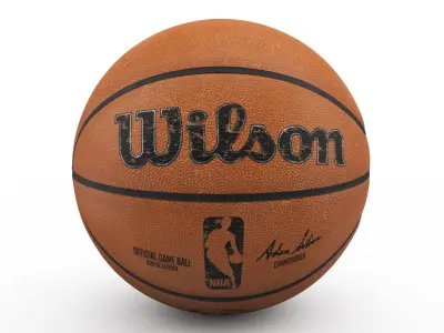 Used Official NBA Game Basketball 3D model