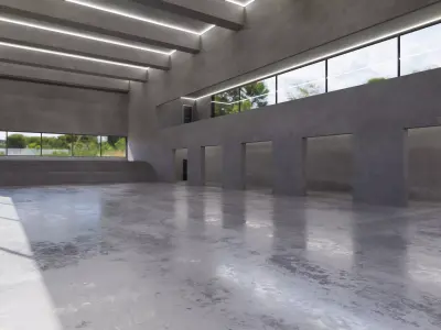Hall Interior 1 Low-poly 3D model