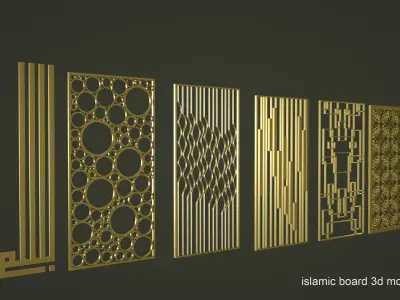 islamic board 3d model pack 3D model