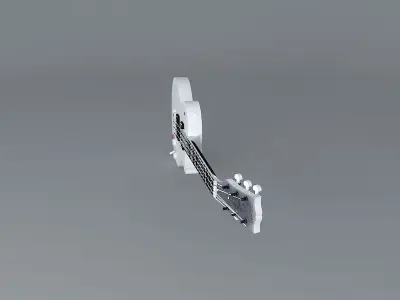White Les Paul guitar Free 3D model