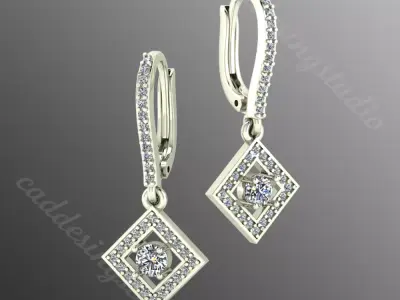 Earrings bi 9 3D print model