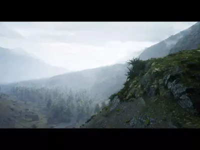 Forest Walk - Unreal Engine 4 Low-poly 3D model