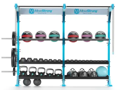 Gym-Tools-Fitness-Body-Building-set-13 gym rack with weights ... 3D model