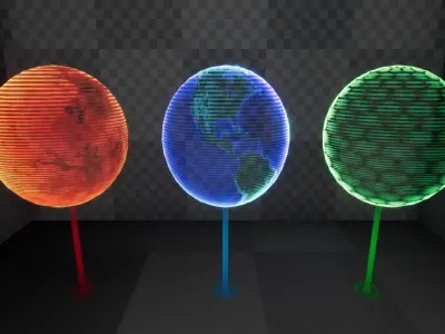 Sci-Fi Particle Projectile FX Pack Low-poly 3D model