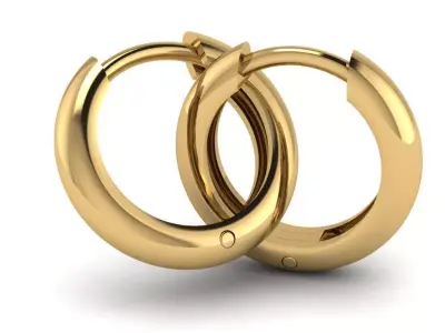 10mm round earrings 3D print model
