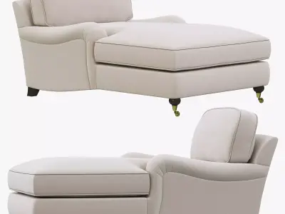 Restoration Hardware English Roll Arm Upholstered Chaise 3D model