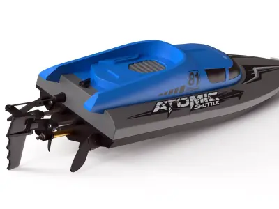 RC Speedboat Low-poly 3D model