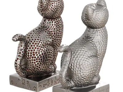 Egyptian cat figurine 3D model purchase