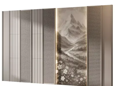 Decorative V80 Wall Panels 3D model