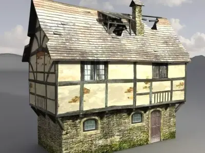 Medieval Slum 2 Low-poly 3D model