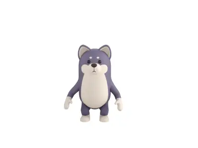 Rigged Wolf Character 3D model