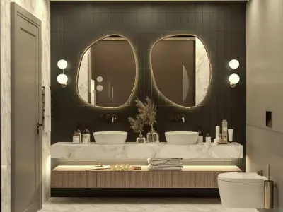 Bathroom design scene 3D model