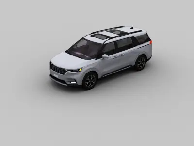 KIA Grand Carnival 2024 with Interior Low-poly 3D model