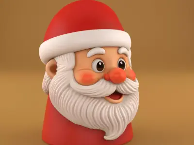 Cute Santa Claus 3D Model for Christmas Decor 3D print model