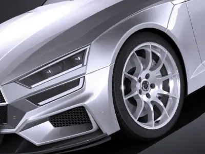 Generic Sedan 2017 v2 studio 3D model