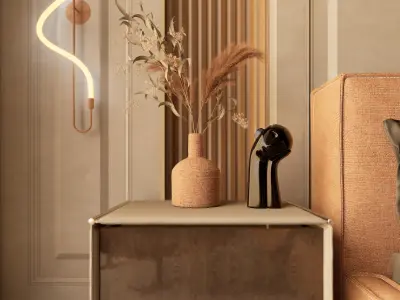 Cozy Bedroom Interior Scene 3D model
