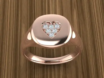 Diamond Jewelry Ring 3D print model 13
