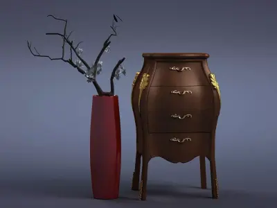 cabinet cabinet wardrobe sofa bed table bookshelve 3D model