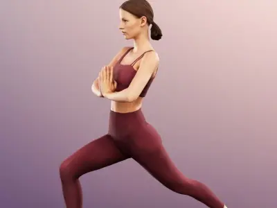 Chiara 13226 - Athletik Woman Yoga Pose Low-poly 3D model