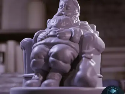 Santa Claus 3D Printable Model 3D print model