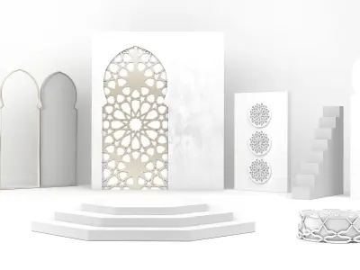 Arabic Decorative Set 3D model