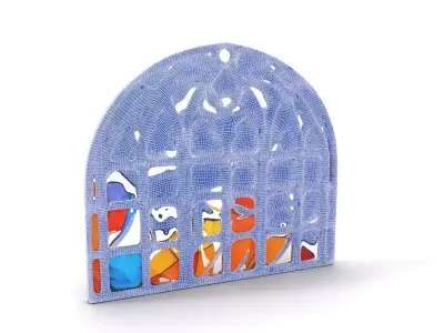 Vibrant Stained Glass model pack Low-poly 3D model