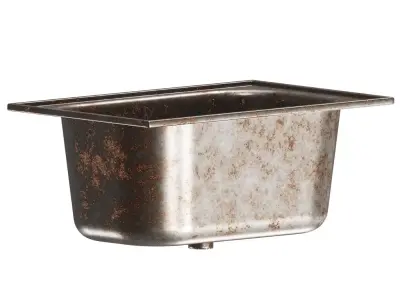 Rusty Single Bowl Kitchen Sink 3D model
