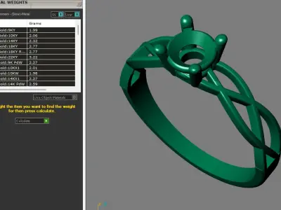 Rings for Women Womens Rings Stone Ring Ready STL 3DM Models  3D print model purchase