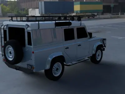 Land Rover Defender 110 Utility Station Wagon HDRI exterior 3D model