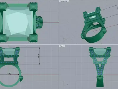 ring woman  3D print model 52