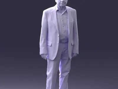 000392 Older Male Character in Business-Casual Outfit 3dp 3D print model