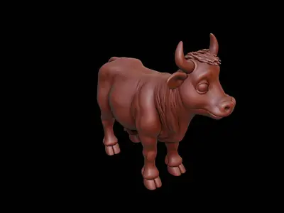 Cow Animal Sculpture 3D print model